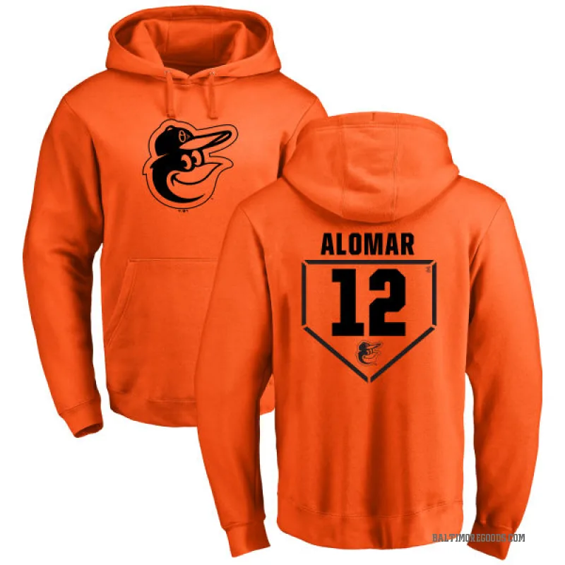 Roberto Alomar Youth Orange Baltimore Orioles Branded RBI Pullover Hoodie -