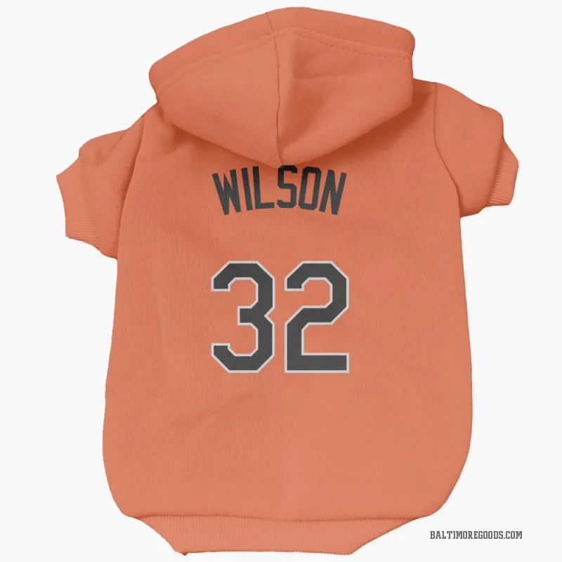 Weston Wilson  Orange Baltimore Orioles  Cat & Dog Pet Hoodie
