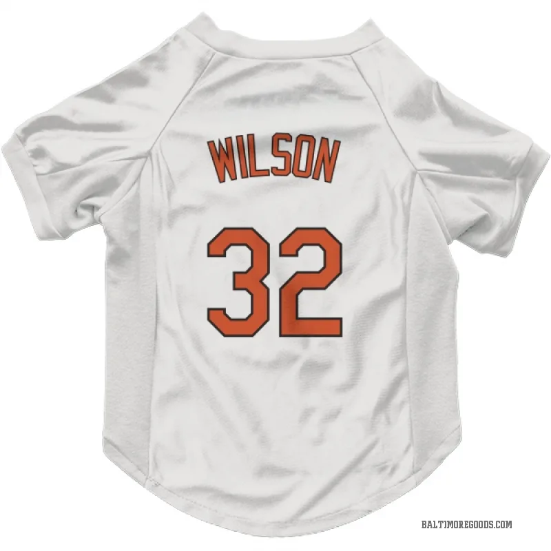 Weston Wilson  White Baltimore Orioles  Cat & Dog Pet Jersey